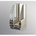 Fenêtre à battements en aluminium thermique de couleur blanche